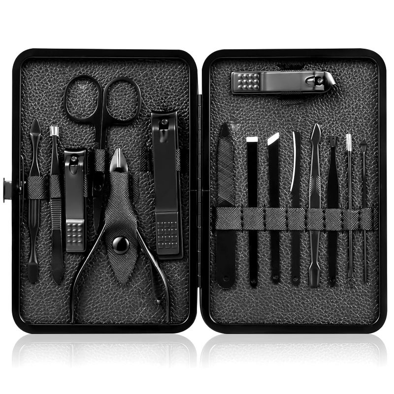 Photo 1 of Nail Clippers Sets High Precisio Stainless Steel Nail Cutter Pedicure Kit Nail File Sharp Nail Scissors and Clipper Manicure Kit Fingernails & Toenails...
