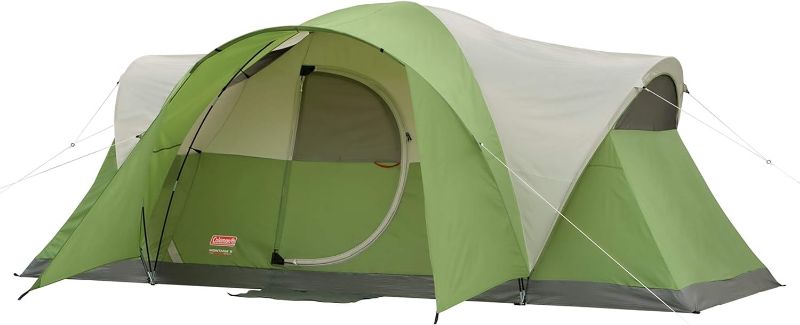 Photo 1 of Coleman Montana Camping Tent, 6/8 Person Family Tent with Included Rainfly, Carry Bag, and Spacious Interior, Fits Multiple Queen Airbeds and Sets Up in 15 Minutes