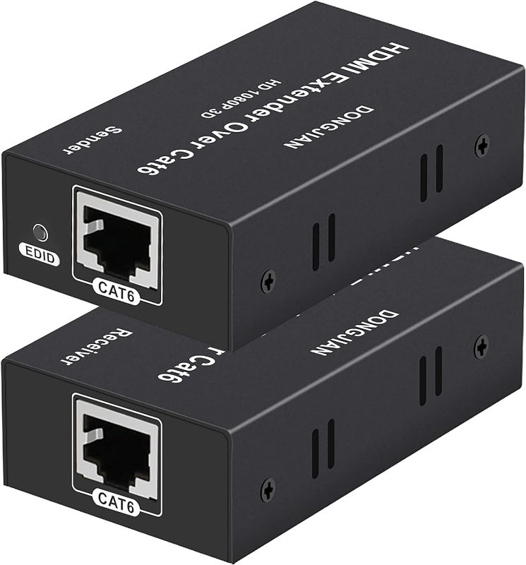 Photo 1 of HDMI Extender 196ft HDMI Over Single Cat5E/6/7 HDMI Repeater HDMI Balun Sender Transmitter Receiver Support 1080p 3D HDMI 1.4a HDCP EDID
