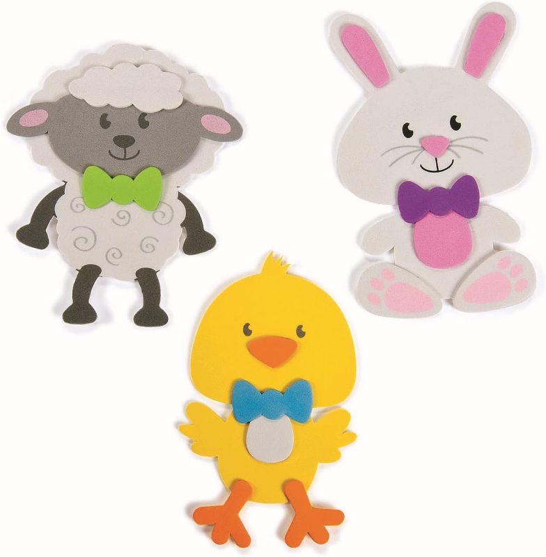 Photo 1 of Big Head Easter Magnets Craft Kit -12 - Crafts for Kids and Fun Home Activities 