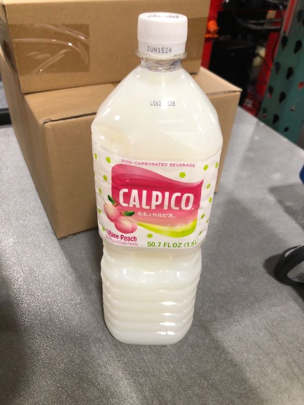 Photo 2 of Calpico Soft Drink White Peach, 50.7 fz Best By June 15 2024