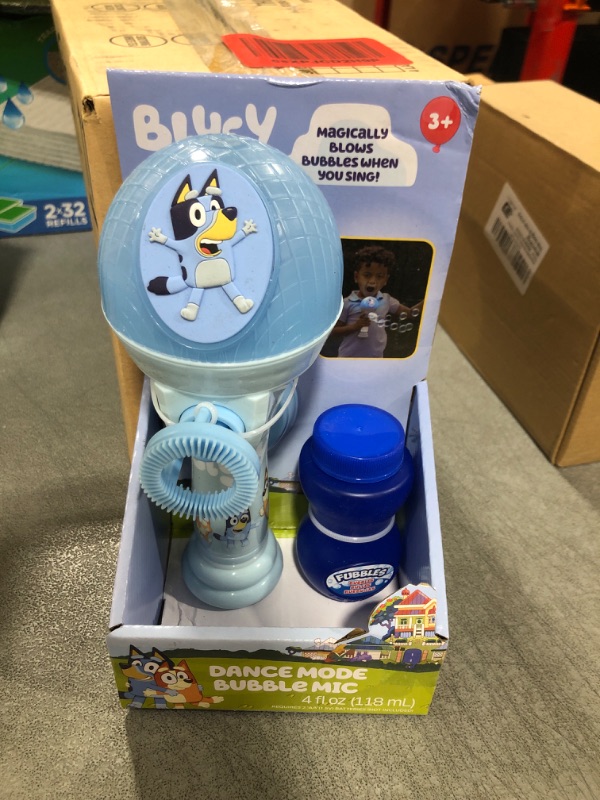 Photo 1 of BLUEY Dance Mode Bubble Machine and Toy Microphone | Bluey Toy for Baby, Toddlers and Kids | Includes Bubble Solution