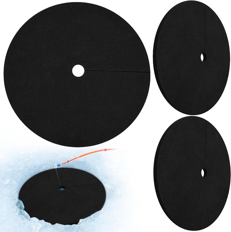 Photo 1 of 2 Pack Ice Fishing Hole Covers, 12 Inch Ice Fishing Hole Insulator Ice Hole Covers Lid Ice Fish Tip Ups Ice Fishing Equipment Winter Fishing Accessories for Fish Houses
