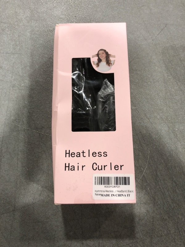 Photo 2 of Hommtina Heatless Curling Rod Headband, No Heat Overnight Hair Curler Headband (Black)