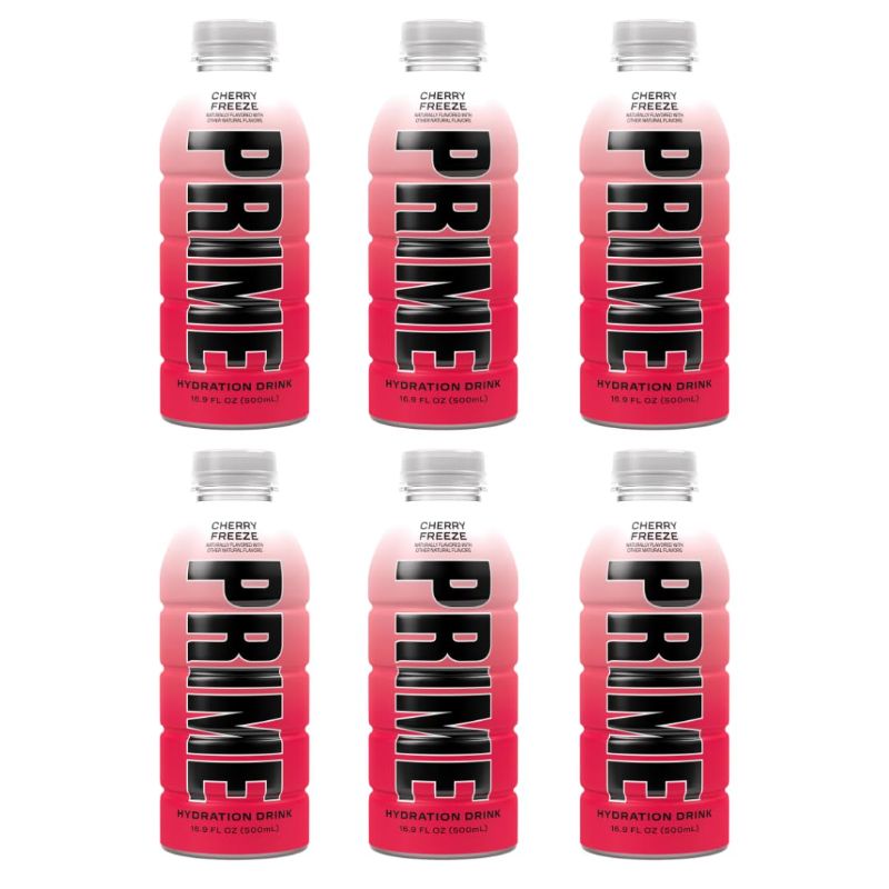Photo 1 of Prime Sports Drink NEW! - Energy Drink, Electrolyte Beverage - Cherry Freeze - 16.9 Fl Oz (6 Pack)Best By November 2024
