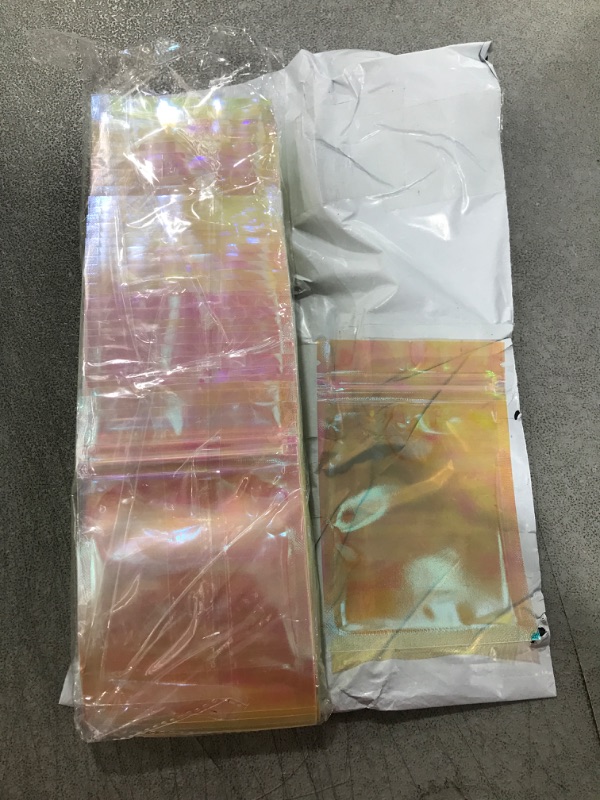 Photo 1 of 100Pcs Holographic Ziplock Bags 3.3"x 5.1" 