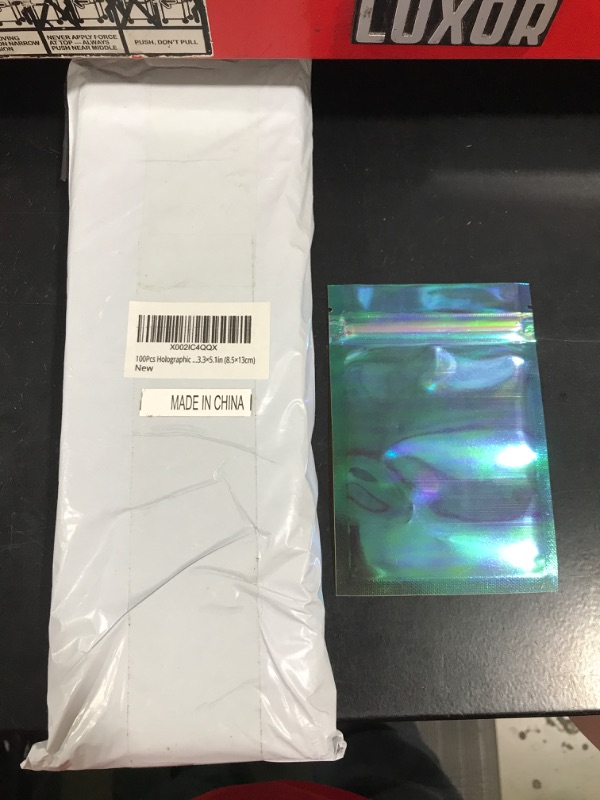 Photo 1 of 100Pcs Holographic Ziplock Bag 3.3" x5.1"