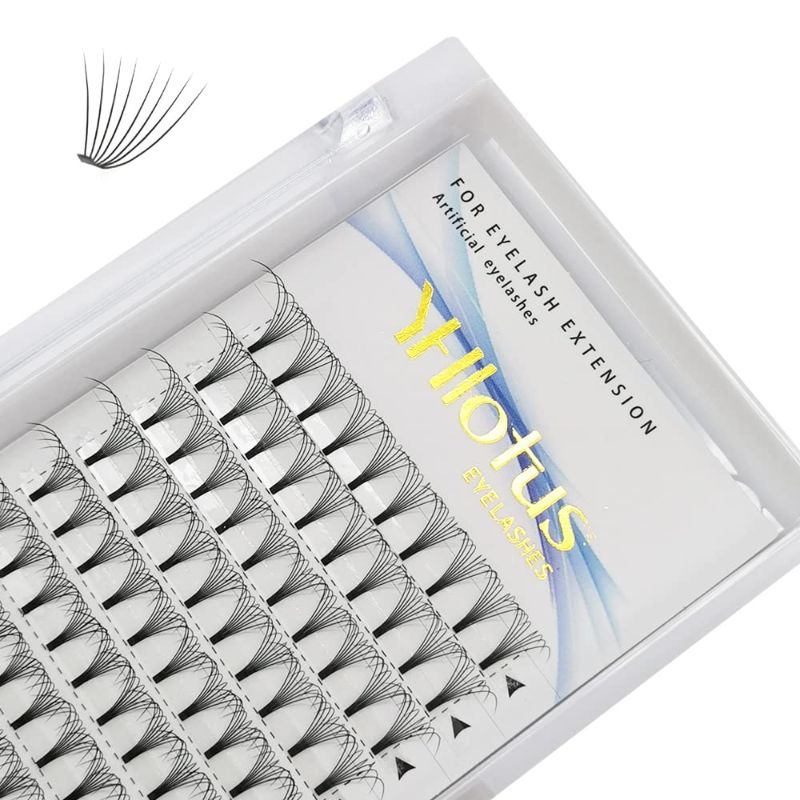 Photo 1 of Premade Fans Eyelash Extensions Premade 8D Eyelashes 0.07 Volume Lash Extensions C D Curl Lash Fans Short Stem Premade Eyelashes 120FANS (8mm, 8D-0.07-C) 