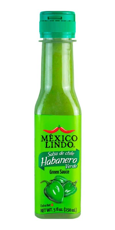 Photo 1 of 
Mexico Lindo Green Habanero Hot Sauce | Real Green Habanero Chili Pepper | 75,900 Scoville Level | Enjoy with Mexican Food, Seafood & Pasta | 5 Fl Oz Bottles (Pack of 1)
