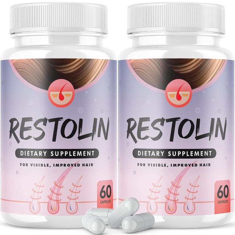 Photo 1 of (2 Pack) Restolin Advanced Hair Regrowth Growth Pills Supplement (120 Capsules)Expire August 2025
