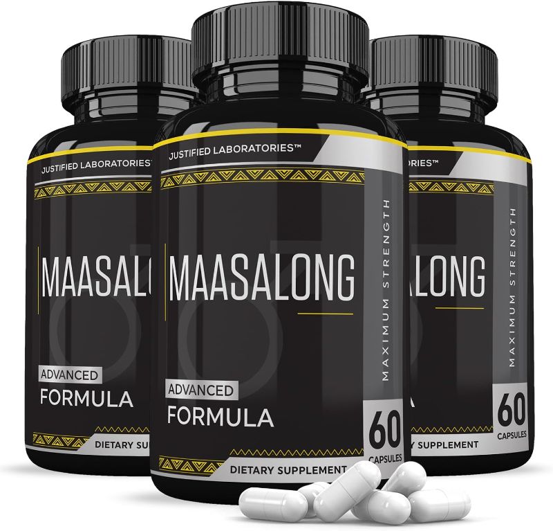Photo 1 of (3 Pack) Maasalong Advanced Men's Health Masalong Formula 60 Capsules Expire February 2025
