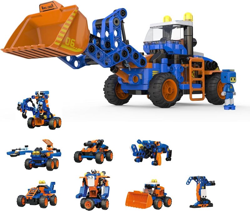 Photo 1 of BOTZEES 8 in 1 STEM Toys for Kids, Bulldozer Building Block Sets, Construction Toys for Boys & Girls Age 5 for Kids
