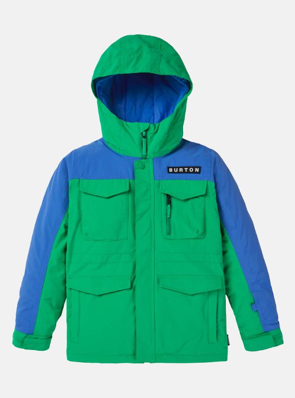 Photo 1 of Burton Boys' Covert 2L Jacket, Clover Green / Amparo Blue, XL
