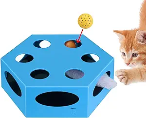 Photo 1 of Cat Toys for Indoor Cats, Electronic Automated Cat Toys with Mouse Tail & Catnip Ball, Interactive Cat Toys with Battery, Exerciser Entertainment Hunting for Kitty Pet, Auto Shut Off…