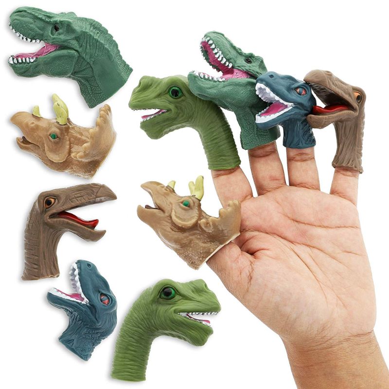 Photo 1 of 10 Pack Dinosaur Finger Puppets for Kids Dino Toys for Party Favors Family Fun and Prizes (Assorted Designs)
