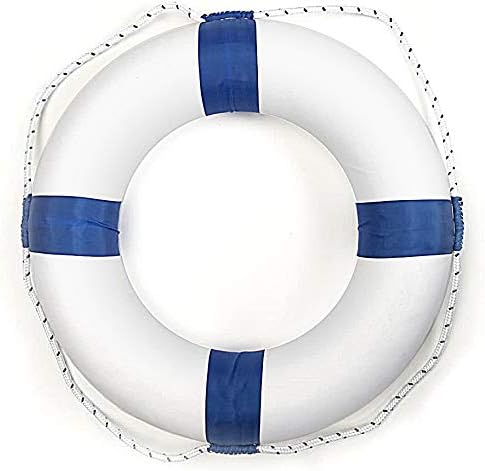 Photo 1 of 20 Inch Pool Safety Life Preserver Ring Buoy for Pool, Swimming Swim Foam Ring Pool Buoy Pool Safety Throw Rings Rescue Lifeguard Wall Decoration
