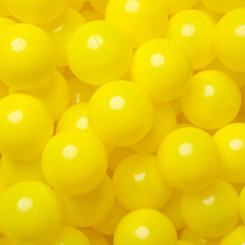 Photo 1 of Ball Pit Balls - Large, Colorful, and Durable - Non-Toxic and BPA-Free - Perfect for Kids’ Indoor/Outdoor Playroom, Sensory Activities, and Educational Fun Yellow
