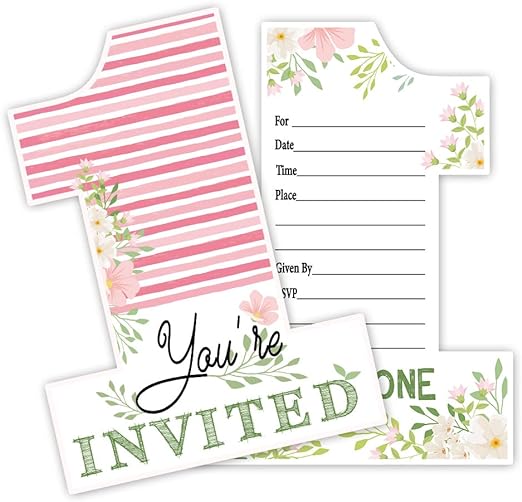 Photo 1 of 15 Pack Wild One Summertime,First Birthday Party,Pool Party Invitation Cards With Envelopes For Teens Adults,Baby Shower Wedding Shaped Fill-In Invitations,Double-Sided
