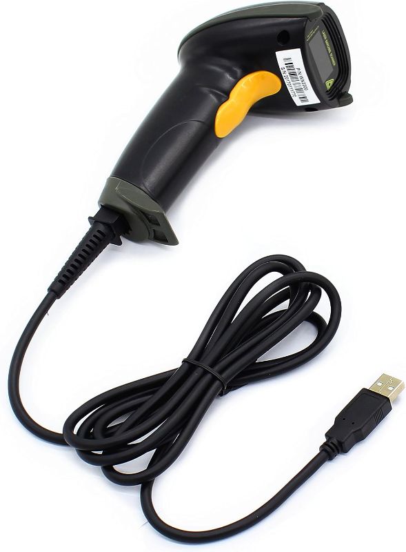 Photo 1 of WoneNice USB Laser Barcode Scanner Wired Handheld Bar Code Scanner Reader Black
