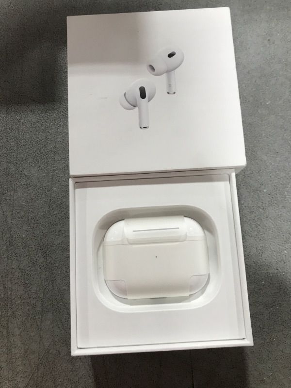 Photo 2 of Apple AirPods Pro (2nd Generation) Wireless Ear Buds with USB-C Charging, Up to 2X More Active Noise Cancelling Bluetooth Headphones, Transparency Mode, Adaptive Audio, Personalized Spatial Audio USB-C Without AppleCare+