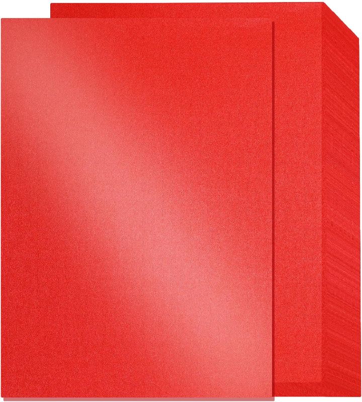 Photo 1 of 120 Sheets Valentine's Day Shimmer Cardstock Double Sided Thick Paper 8.5 x 11" for Pink Red Weight Cover Greeting Card Invitation Birthday Wedding Party Supplies(Red, 210gsm)
