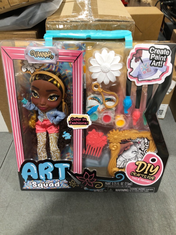 Photo 2 of ART SQUAD Vannah 10-inch Doll & Accessories with DIY Craft Painting Project, Kids Toys for Ages 3 Up, Gifts and Presents by Just Play Vana