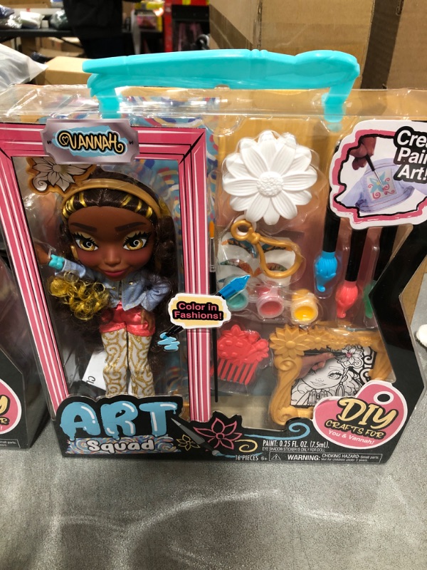 Photo 2 of ART SQUAD Vannah 10-inch Doll & Accessories with DIY Craft Painting Project, Kids Toys for Ages 3 Up, Gifts and Presents by Just Play Vana