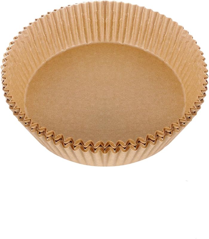 Photo 1 of 100 Pcs Non-Stick Oil-proof Round Baking Paper Liners, 7.9 inch Unbleached Water & Oil Proof Air Fryer Disposable Paper liners
