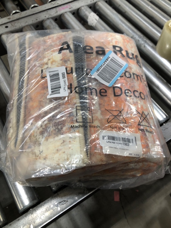 Photo 1 of Lahome Modern Abstract Runner Rug - 2x6 Hallway Runner Rugs Long Bathroom Runner Washable Carpet Runner, Contemporary Soft Non Skid Indoor Floor Runners for Kitchen Laundry Room, Yellow/Gold/Cream