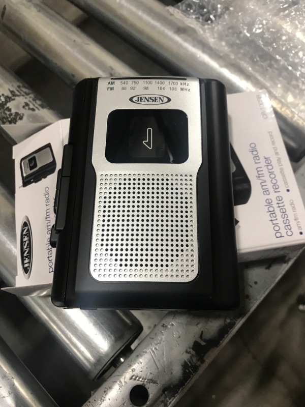 Photo 2 of Jensen CR-100 Retro Portable AM/FM Radio Personal Cassette Player Compact Lightweight Design Stereo AM/FM Radio Cassette Player/Recorder & Built in Speaker (Black Series)