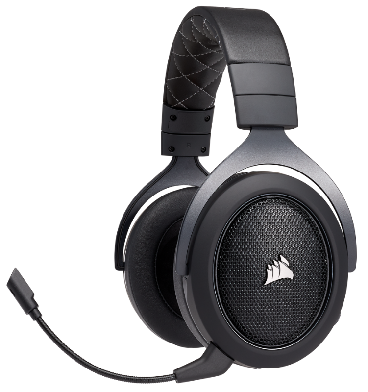 Photo 1 of Corsair HS70 Pro Wireless Gaming Headset - 7.1 Surround Sound Headphones for PC, MacOS, PS5, PS4 - Discord Certified - 50mm Drivers – Carbon