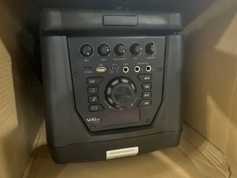 Photo 1 of Karaoke Machine for Adults & Kids with 2 Wireless Microphones, Portable Bluetooth Speaker PA System with Dual 8'' Subwoofers, Colorful LED Lights, for Home Karaoke, Party, Stage Performance
