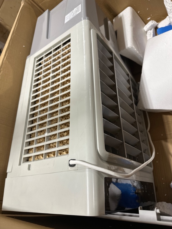 Photo 2 of Cozzyben 3 in 1 Swamp Cooler, 2100CFM Evaporative Air Cooler, Portable Ac Unit Air Conditioner 100°Oscillation, 3 Speed, 24H Timer, 4 Ice Packs & 5.3 Gal Water Tank for Garage, Patio, Outdoor