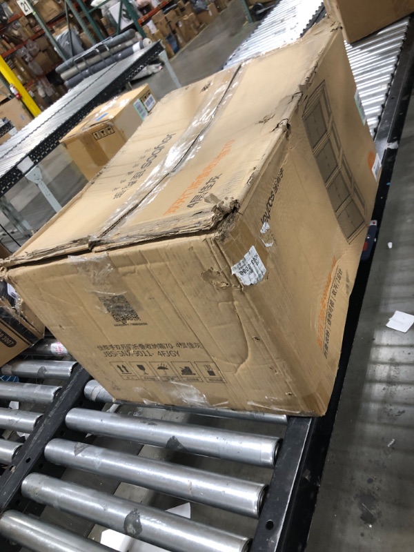 Photo 1 of JOYBOS 4 Packs Stackable Storage Bins with Lids and Wheels-32 Gal Plastic Storage Bins, Collapsible Storage Bins with Doors, Closet Organizers and Storage, for Home, Office, Kitchen 32 Gal-4 Pack