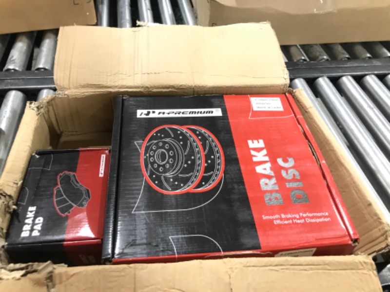 Photo 1 of A-Premium 12.40 inch (315mm) Rear Vented Disc Brake Rotors + Ceramic Pads Kit Compatible with Select Chevrolet, GMC, Buick and Cadillac Models - Traverse, Acadia, Enclave, XT5, Blazer, XT6, 6-PC Set