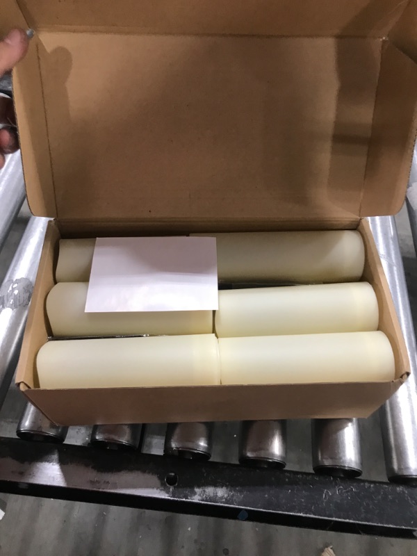 Photo 1 of Lezonic Outdoor Flameless Battery Operated Candles with Remote Timer Waterproof, Long Lasting LED Electric Slim Flickering Flameless Pillar Candles, Pack of 12(D2.2”H5”6”7”) for Lanterns 12 Pack(Ivory)