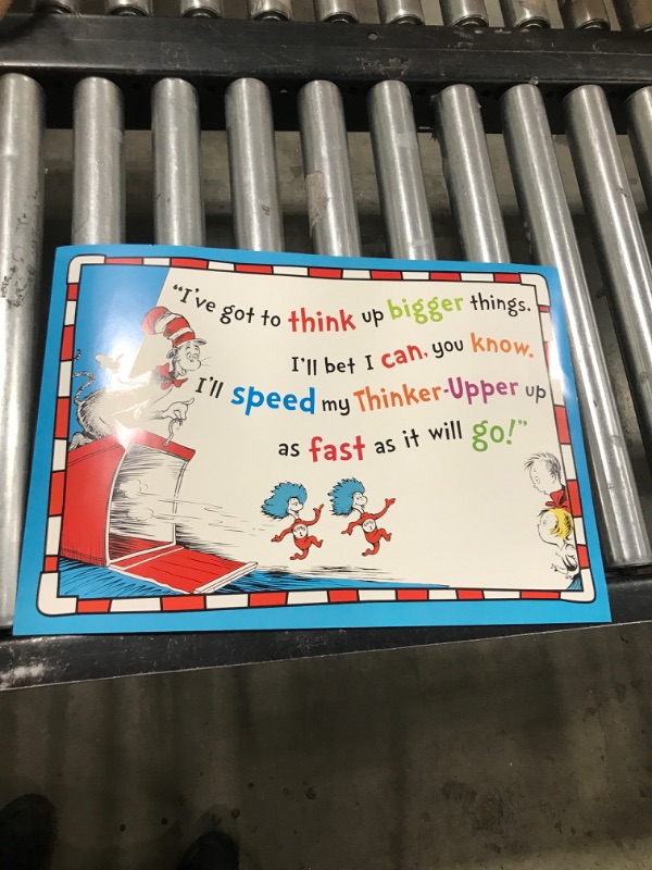 Photo 2 of Eureka Dr.Seuss Cat in The Hat 'Think Bigger' Classroom Poster, 13'' W x 19'' H Dr. Seuss Think Bigger