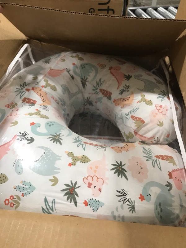 Photo 2 of Boppy Nursing Pillow and Positioner—Original | Blush Baby Dino | Breastfeeding, Bottle Feeding, Baby Support | with Removable Cotton Blend Cover