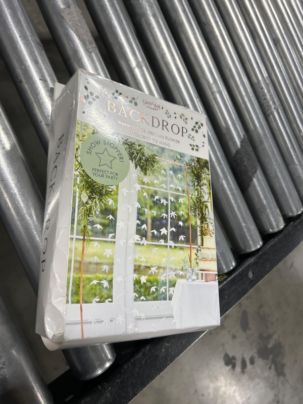 Photo 1 of Ginger Ray Botanical Wedding White Paper Origami Flower, Backdrop