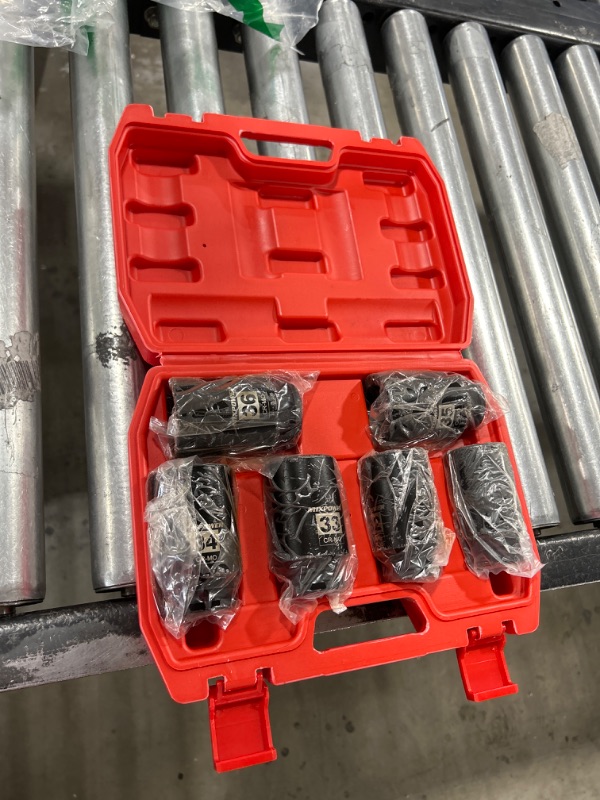 Photo 1 of MIXPOWER 6-Piece1/2- Inch Drive Deep Impact Socket Set, Impact Grade Socket Set, 6 Point, CR-MO, Metric,30mm, 32mm, 33mm, 34mm, 35mm, 36mm 30 - 36mm(6pcs)