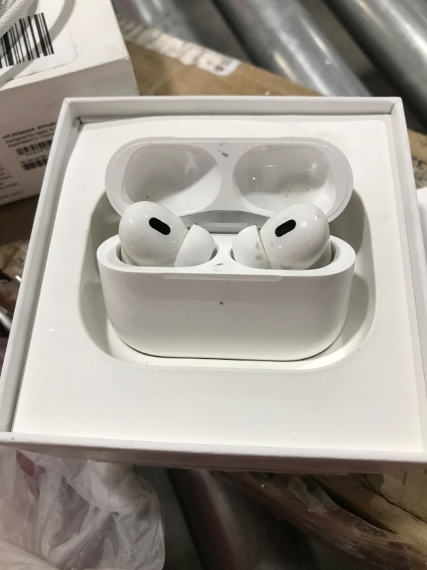 Photo 2 of Apple AirPods Pro (2nd Generation) Wireless Ear Buds with USB-C Charging, Up to 2X More Active Noise Cancelling Bluetooth Headphones, Transparency Mode, Adaptive Audio, Personalized Spatial Audio USB-C Without AppleCare+
