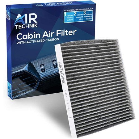 Photo 1 of AirTechnik CF12237 Cabin Air Filter w/Activated Carbon | Fits Nissan Versa 2014-2020, NV200 2017-2021, Versa Note 2014-2019, Micra 2015-2016