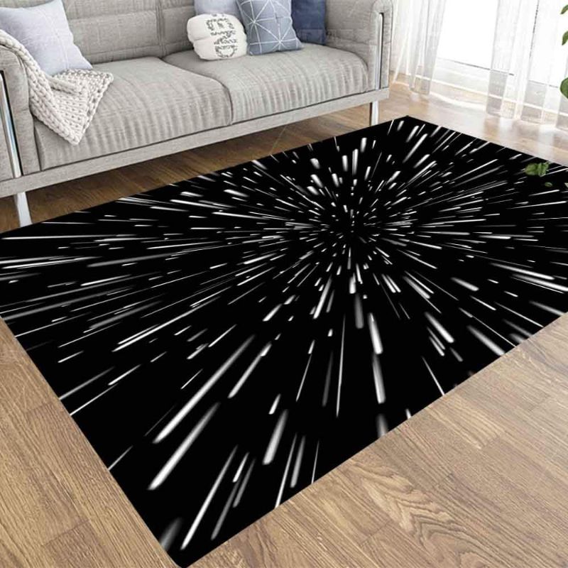 Photo 1 of EMMTEEY Large Area Rugs, 5X7 Farmhouse Area Rug of Indoor Outdoor Kids,Boys,Girls Abstract Background Open Space Travel Star in Hyperspace 