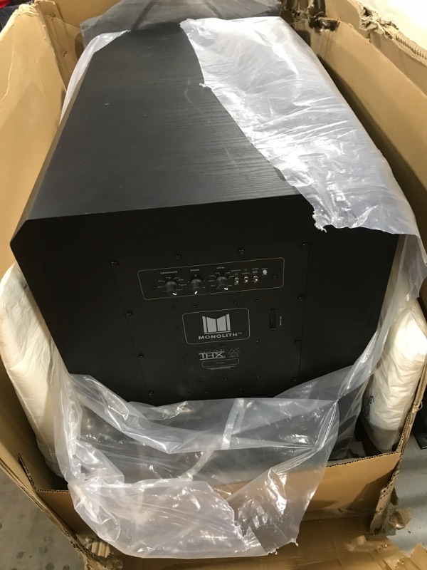 Photo 3 of Monolith THX Certified 8in 150-watt Powered Subwoofer, Deep and Powerful Bass, Compact Design, Quick and Easy to Setup, for Home Theater or Gaming Systems