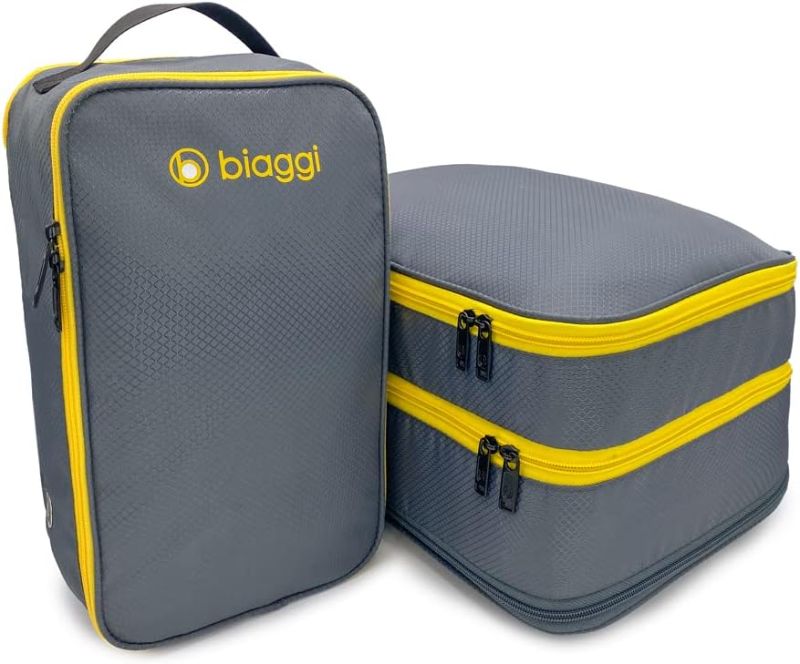 Photo 1 of Biaggi Double Deck Compression Cube - Expandable Travel Organizer Bags for Suitcases, Lightweight, Zipper Packing Cubes for Women & Men's Travel Essentials