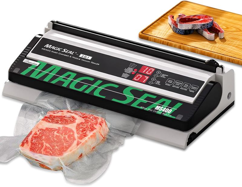 Photo 1 of 16'' Food Vacuum Sealer Machine MS400, Compatible with Mylar, Smooth and Embossed Bags, High Power Double Pump, Adjustable Vacuum and Seal Time, Extra Wide 8mm Sealing Wire
