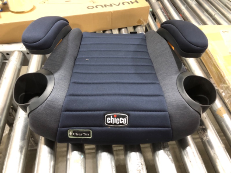 Photo 2 of Chicco GoFit ClearTex Backless Booster Car Seat - Reef | Navy Reef GoFit with ClearTex No Chemicals