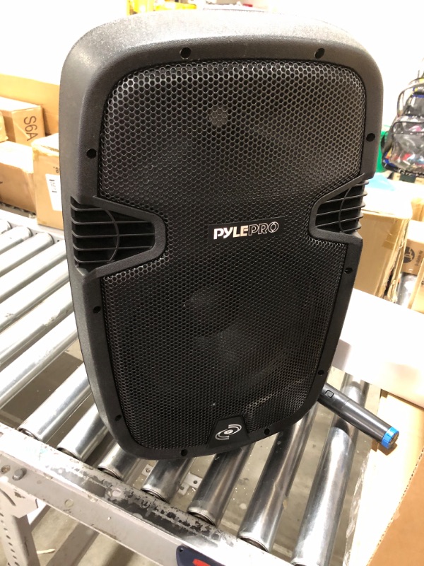 Photo 2 of Wireless Portable PA Speaker System - Compatible with Bluetooth, Active Loudspeaker, 1000 Watt Powered 2-Way Waterproof Amplifier, 12” Subwoofer, Tweeter, RCA, XLR, Mic In for Dj & Party - PPHP1241WMU