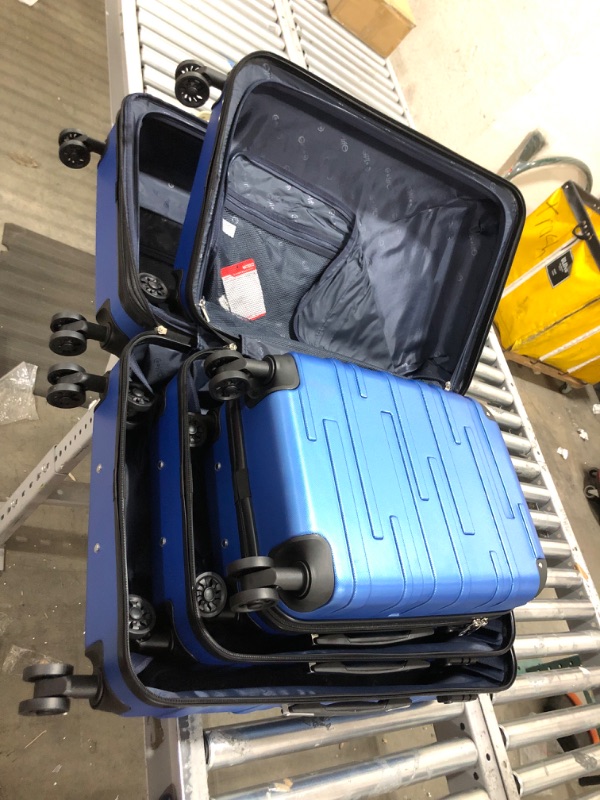 Photo 1 of Coolife Luggage Expandable(only 28") Suitcase 3 Piece Set with TSA Lock Spinner 20in24in28in (blue)