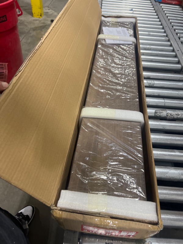 Photo 1 of Fireplace Mantel 72"/60"/48" Solid Rustic Wood Floating Farmhouse Shelf Handcrafted Wall Mounted, with Invisible Heavy Duty Metal Bracket (Dark Brown, 48" Long) 48" Long Dark Brown